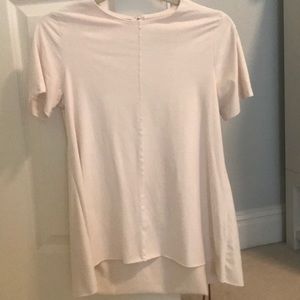 pants store white suede short sleeve top